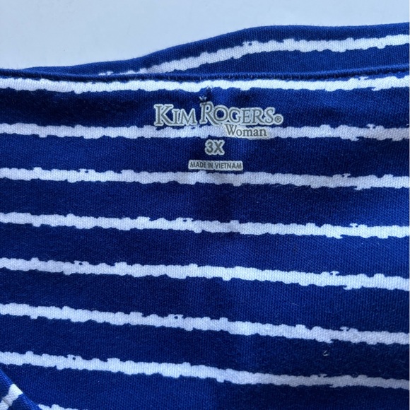 Kim Rogers Blue and White Striped Top - Picture 5 of 8